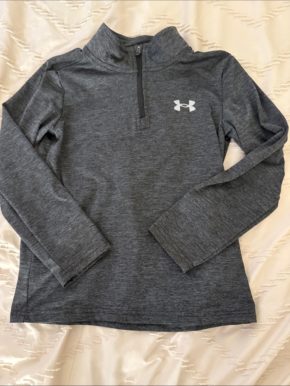 Under Armour Charcoal Heather Quarter-Zip Performance Pullover
